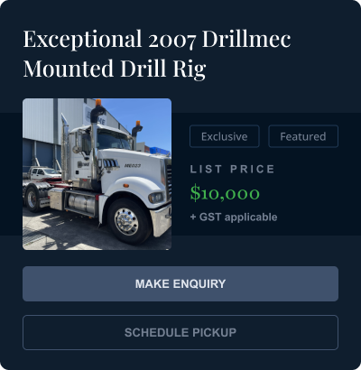 Marketplace listing for a mounted drill rig